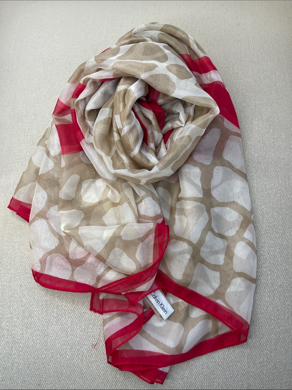 S19. STUNNING HUGE CK SCARF | 56" X 6'